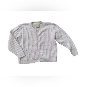The Beaufort Bonnet Company Size 3T Pink Cambridge Cable Knit Cardigan Sweater